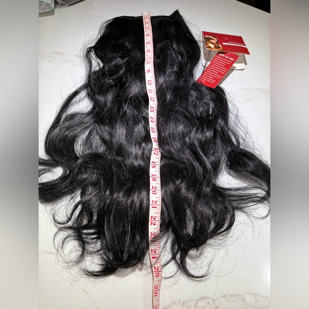 HAIR, Qty 4, 26” Clip in Extensions, Jet Black